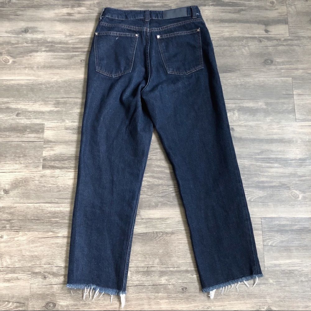 TOPSHOP Boutique Ring Zip Fray Hem Crop Jeans! - Picture 6 of 8